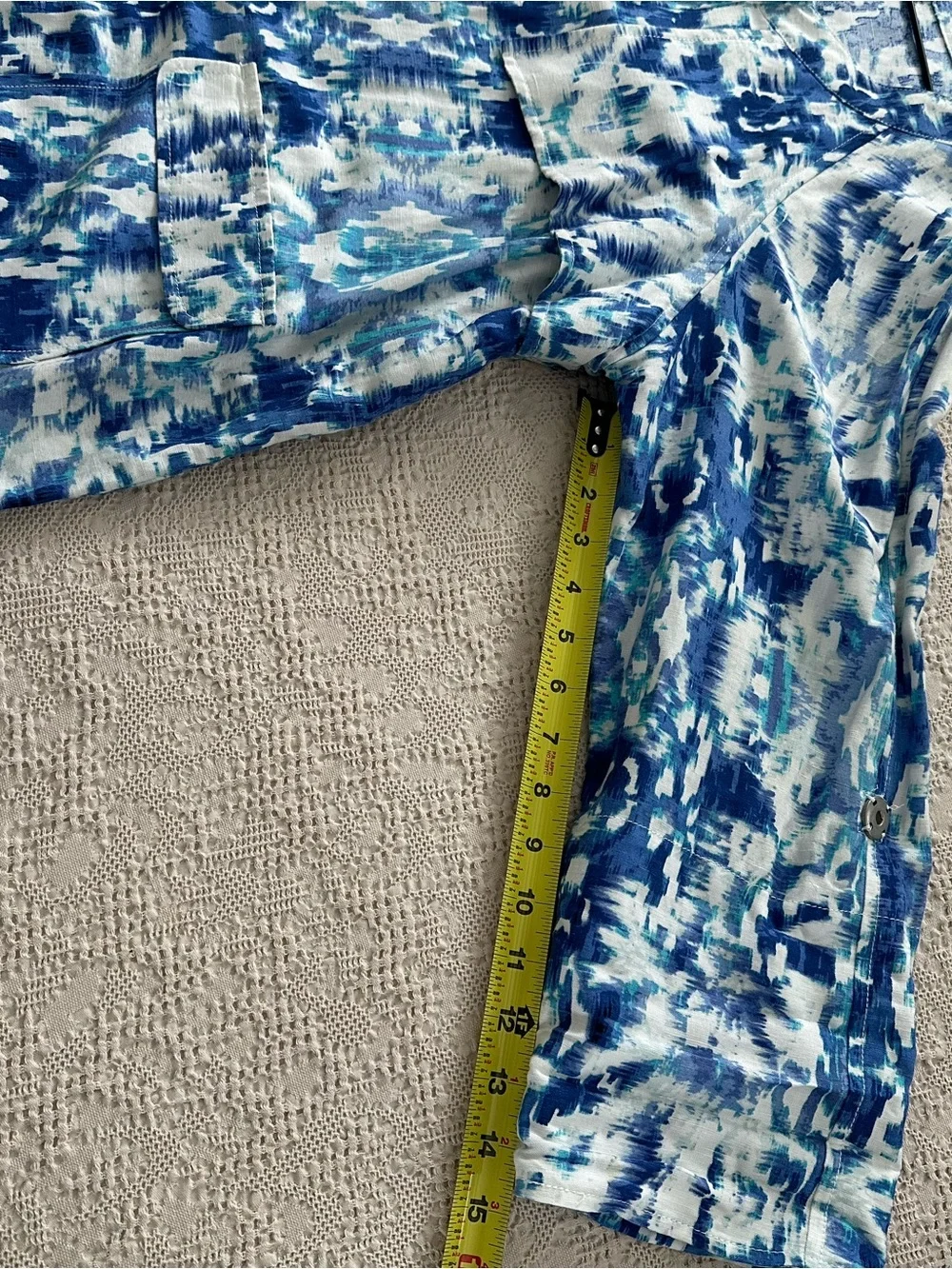 Ruby Rd. Blue & White Zip-Front Top - Picture 11 of 12